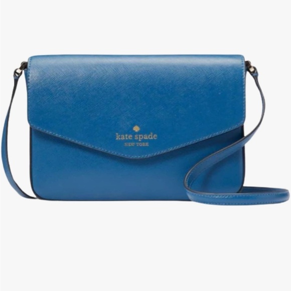 kate spade Handbags - Kate Spade Sadie Envelope Blue Leather Crossbody Bag